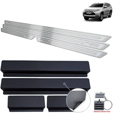 Imagem de Soleira Mitsubishi Pajero Sport 2019 2021 Prata Alto Relevo