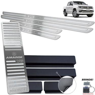 Imagem de Descanso Soleira Amarok V6 Highline 18 20 Prata Alto Relevo