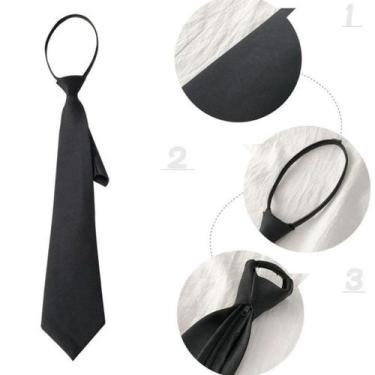 Imagem de Elegante gravata com ziper collegiante unissex tipo de tendência - Dma