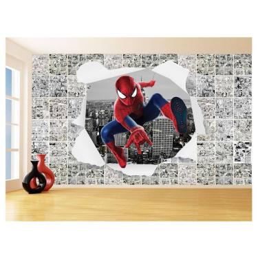 Imagem de Papel De Parede 3D Heróis Página Quadrinhos Hq 3,5M Nhma225