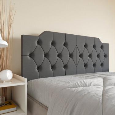 Imagem de Painel Cabeceira Estofado Dobrável Box Casal Capela Decorativa