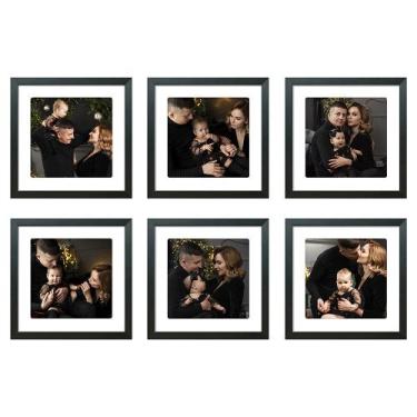 Imagem de Kit 6 Quadros Porta Retrato Foto 15x15 Paspatur Branca 20x20 - SHD Sol