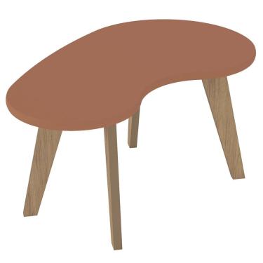 Imagem de Mesa de Centro MDF Tampo Curvo 91 cm 4605 Terracota ARLY