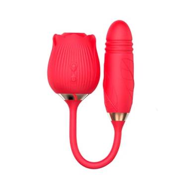 Imagem de Vibrador Feminino Recarregável com Sucção e 10 Modos de Vibração – Estimulador Clitoriano e Ponto G à Prova d’Água Silicone Premium (Vermelho)