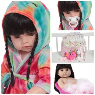 Imagem de Boneca Reborn Bebe De Silicone Saída de Banho Unicórnio - Cegonha Rebo