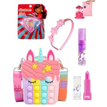 Imagem de Kit Menina Bolsa Unicornio E Maquiagem De Criança