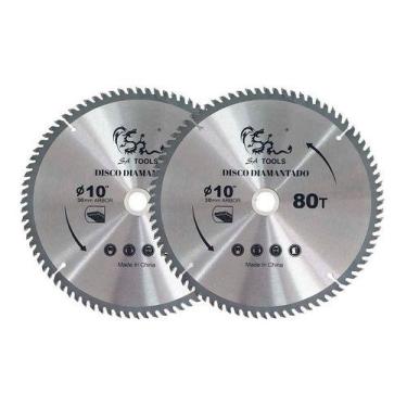 Imagem de Kit 2 Disco Serra Corte Mdf 80 Dentes 250mm 10pol Diam Videa - SA.Tool