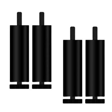 Imagem de Conjunto de pernas de móveis 4Niture, pernas de sofá de metal, pernas de sofá de material de alumínio, pernas de mesa ajustáveis, pernas de cama, pés de armário, para washinghine, geladeira, com haste