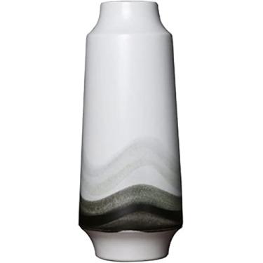 Imagem de Vaso de flores vaso de cerâmica 33 cm grande decoração de porcelana vaso de flores quarto sala de estar mesa de casamento arranjo de flores vasos decorativos vaso de flores decoração de mesa (C)