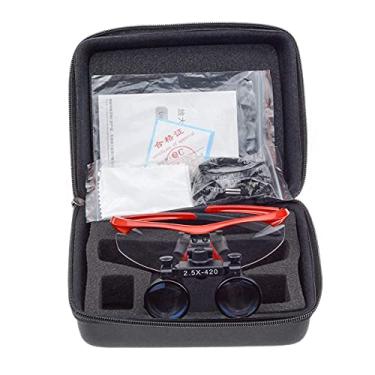 Imagem de Lupas, lupa com luz, armação de plástico portátil, lupas binoculares com saco de pano