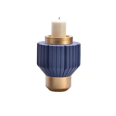 Imagem de Castiçal de resina geométrico à luz de velas adereço de jantar castiçal de casamento decoração de casa suporte de vela de aromaterapia