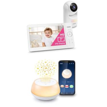 Imagem de Monitor para Bebés VTech Advanced HQ Max 7" + V-Hush Sonajero para Sue