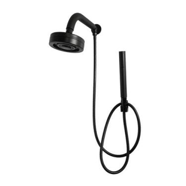 Imagem de Chuveiro Ducha Gás Solar Auto Limpante Com Desviador Preto - Shop Hidr