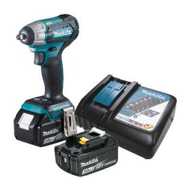Imagem de Chave de Impacto 18V 2400 RPM Com 2 Baterias Carregador Maleta Torque 180N.m DTW180RFE Makita