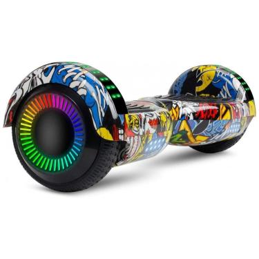 Imagem de Hoverboard LIEAGLE 6,5&quot; Graffiti com Autoequilíbrio, Rodas LED e Bluetooth para Crianças e Adultos