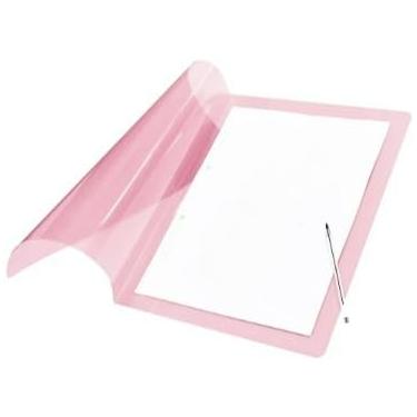 Imagem de Pasta C Presilha Grampo Trilho A4 Oficio Candy Color Pasta Sanfonada Fácil Transporte Armazenamento Contratos(Rosa)