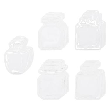 Imagem de Marcadores de página transparentes de flores secas, 40 peças de adesivos de garrafa de flores prensadas em PET transparente para clipes de página de flores, estilo 8 e garrafa de tempo