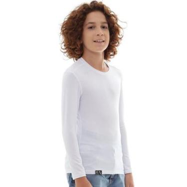 Imagem de Camiseta Infantil Proteção Solar Uv50 Manga Longa - Slim Fitness, Bran
