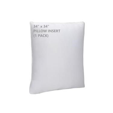 Imagem de WINGLAM, Inserções de almofada, almofadas decorativas, enchimento de fronha, branco, 1 pacote, 86 x 86 cm, hipoalergênico, poliéster, ultramacio, leve alternativa, quadrado (1)