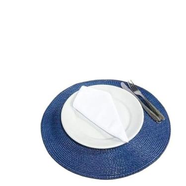 Imagem de Jogo Americano 4 Unidades Redondo Jantar para Mesa Posta, Descanso de Prato(mar azul)