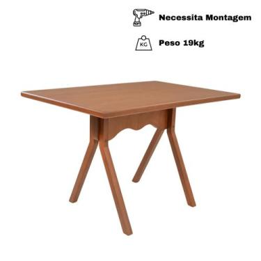 Imagem de Mesa Gourmet em Madeira Maciça com Tampo Lâminado 120cm - Fassina, Cas