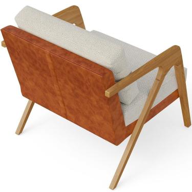 Imagem de Poltrona Para Sala De Estar Pietra Camel Linho Champagne