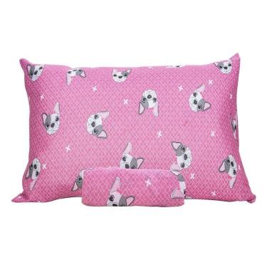 Imagem de Jogo De Lençol Infantil Solteiro 2 Peças Portallar Bulldog Francês