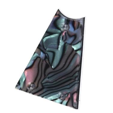 Imagem de Cryfokt Placa de Cobertura de Haste de Treliça, Placa Triangular Durável de Plástico para Suporte Confiável para Manutenção de Guitarra (Casca de Abalone GR40)