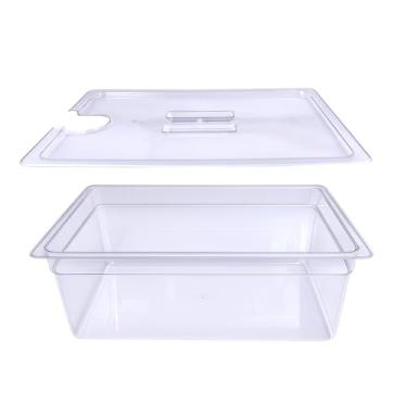 Imagem de WELKOR Recipiente Sous Vide de 26 litros com tampa, panelas Sous Vide compatíveis com Anova, Joule, Nano, Wancle, Instapot, perfeito para frango, carne, festas e profissionais (26 qt sem rack)