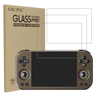 Imagem de GXLYFG Pacote com 3 protetores de tela de vidro temperado compatíveis com Anbernic RG477M, antiarranhões, sem bolhas, dureza 9H