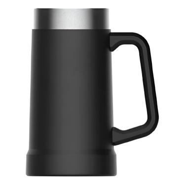 Imagem de Caneca Térmica 710ml – Bebida Sempre na Temperatura Ideal Aço Inox Lisa Suco | Preta