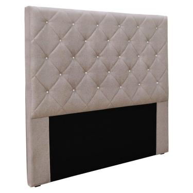 Imagem de Cabeceira Casal 1,40m Linho Rústico Areia