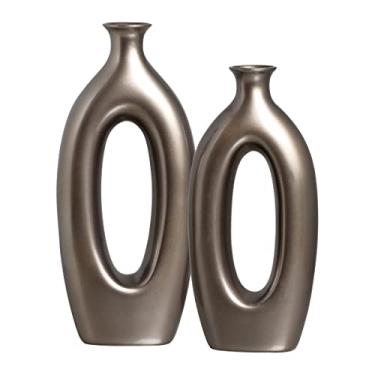 Imagem de Vaso Decorativo de Mesa Sala de Jantar Dupla Taj Dark Fendi