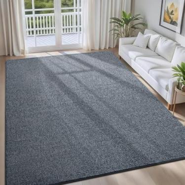 Imagem de FALARK Tapetes de área de 10 x 15 cm para quarto, sala de estar, azul, branco, macio, moderno, espuma viscoelástica espessa, antiderrapante, lavável, tapete para decoração de casa de dormitório