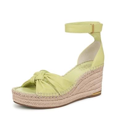 Imagem de Franco Sarto Sandália feminina Clementine Espadrille Wedge, Couro verde alga, 6.5