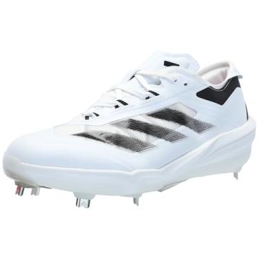 Imagem de adidas Tênis de beisebol masculino Adizero Impact, Branco/Preto/Branco, 8.5