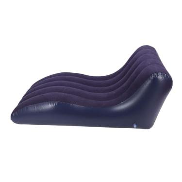 Imagem de SUNGOOYUE Cama de Praia Inflável Sofá Portátil Confortável para Piqueniques Em Casa, Espreguiçadeira de PVC para Caminhadas Em Viagens No Parque, sofá Inflável de Tecido de Veludo Macio - Lounge Ao