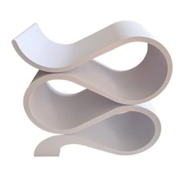 Imagem de Porta Vinho, Adega de Mesa com Suporte para Vinho Elegante e Sofisticada, 25×20cm(Branco)