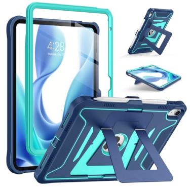 Imagem de Supveco Capa para iPad (A16) 11ª geração 28 polegadas 2025, iPad 10ª geração 10,9 polegadas 2022, capa protetora robusta de corpo inteiro com protetor de tela integrado, suporte duplo, azul marinho