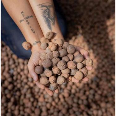 Imagem de Argila Expandida para Jardinagem, Drenagem, Decoração ou Construção Ci