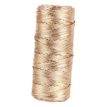 Imagem de UGPLM Barbante decorativo para embrulho, ideal para buquês e presentes, com 1,5 mm de espessura. Perfeito para artesanato e projetos DIY, Ouro Champanhe