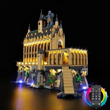 Imagem de Kyglaring Kit de iluminação LED, compatível com Lego 76435 Castelo de Hogwarts O Grande Salão – compatível com Lego Harry Potter, conjuntos de Lego não incluídos (controle remoto)