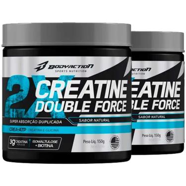 Imagem de Kit 2 Creatine Double Force 150g Cada Body Action Sem Sabor-Unissex