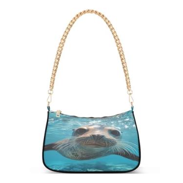 Imagem de CEBUGI Bolsas transversais femininas bolsa de ombro selada bolsas de natação elegante bolsa clutch com alça de corrente