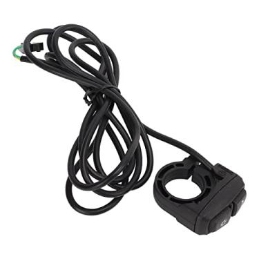 Imagem de Interruptor elétrico de buzina de farol de bicicleta, função de interruptor duplo, material de nylon, conjunto de botões de controle de guidão 2 em 1 com desempenho antiderrapante para bicicletas