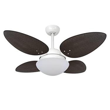 Imagem de Ventilador De Teto 4 Pás Premium Vr42 Pétalo Palmae Tabaco 127v Volare Volare 110v Branco