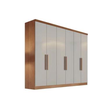 Imagem de Guarda Roupa Casal 6 Portas E 8 Gavetas New Vértice/messina Cumaru/fendi 25 - Novo Horizonte
