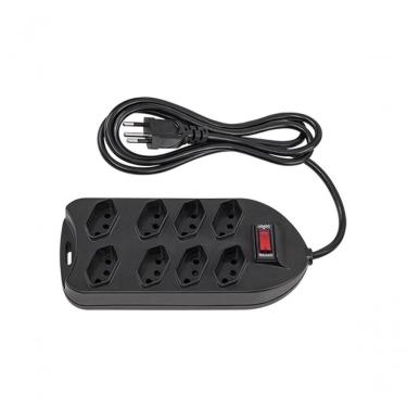 Imagem de Protetor Eletronico C/8 Tomadas Epe 1008 Preto 4824004