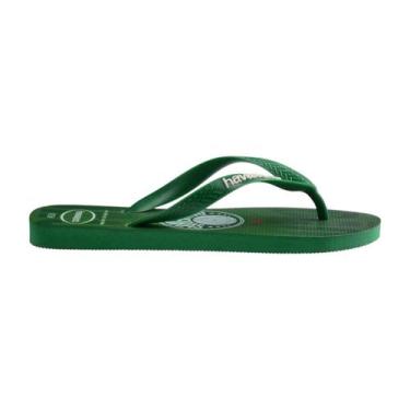 Imagem de Chinelo Havaianas Top Times Brasileiros Palmeiras, Verde, Patria, 39