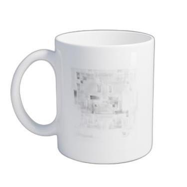 Imagem de Caneca Xícara de Café Porcelana 300ml Com Desenho De Vaca Estilo Pixel